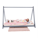 Montessori ágy, szürke, tűnyalábos fenyőfa, GROSI