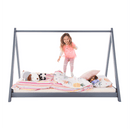 Montessori ágy, szürke, tűnyalábos fenyőfa, GROSI