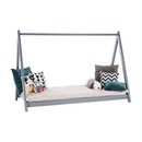 Montessori ágy, szürke, tűnyalábos fenyőfa, GROSI