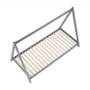 Montessori ágy, szürke, tűnyalábos fenyőfa, GROSI