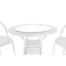 Kerti rattan szett 1+2, fehér, JENAR