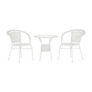 Kerti rattan szett 1+2, fehér, JENAR