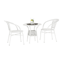 Kerti rattan szett 1+2, fehér, JENAR