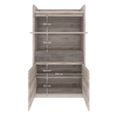 Alacsony vitrin 2D1W1S, nairobi gesztenye/onix, JESI NEW
