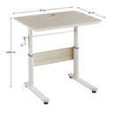 Növekvő íróasztal, tölgy/fehér, KASIOS