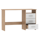 Számítógépasztal, sonoma tölgyfa/fehér, LARISTOTE NEW