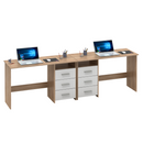 Számítógépasztal, sonoma tölgyfa/fehér, LARISTOTE NEW