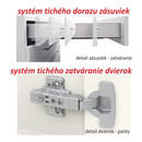 Alsószekrény három fiókkal, tölgy sonoma, LINE D60S3