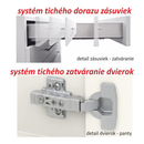 Alsószekrény D 80, fehér magas fényű HG, LINE