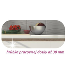 Alsó sarokszekrény, fehér magas fényű HG, LINE