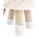 Zsámoly bárány alakban, Velvet szövet fehér/rózsaszín/természetes, LOLA