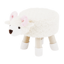 Zsámoly bárány alakban, Velvet szövet fehér/rózsaszín/természetes, LOLA