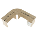 Sarok számítógépasztal, sonoma tölgyfa/fehér, MAURUS NEW MA11