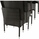 Kerti 9-részes rattanszett, barna/bézs, MENIBOR