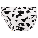 Puff kistehén alakban, Velvet anyag fehér/fekete/natúr, MOLLY