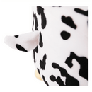 Puff kistehén alakban, Velvet anyag fehér/fekete/natúr, MOLLY