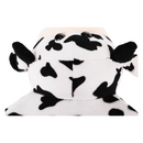 Puff kistehén alakban, Velvet anyag fehér/fekete/natúr, MOLLY