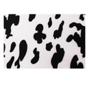 Puff kistehén alakban, Velvet anyag fehér/fekete/natúr, MOLLY