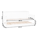 Kinyitható gyerekágy agý, fehér, masszív, PEDREZA