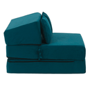 Összecsukható matrac/fotel, 2v1, petróleumzöld, PELOS