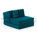 Összecsukható matrac/fotel, 2v1, petróleumzöld, PELOS