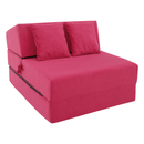 Összecsukható matrac/fotel, 2v1, rózsaszín magenta, PELOS