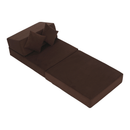 Összecsukható matrac/fotel, 2v1, barna, PELOS