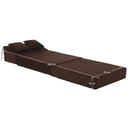 Összecsukható matrac/fotel, 2v1, barna, PELOS