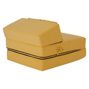 Összecsukható matrac/fotel, 2v1, sárga, PELOS