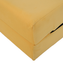 Összecsukható matrac/fotel, 2v1, sárga, PELOS