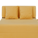 Összecsukható matrac/fotel, 2v1, sárga, PELOS