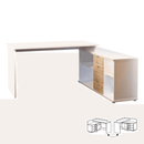 Íróasztal, fehér/wotan tölgy, DALTON 2 NEW VE 02