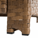 Kerti rattan szett, szürkésbarna/világosbarna, SAGIR