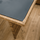 Kerti rattan szett, szürkésbarna/világosbarna, SAGIR