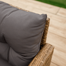 Kerti rattan szett, szürkésbarna/világosbarna, SAGIR