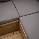 Kerti rattan szett, szürkésbarna/világosbarna, SAGIR