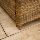 Kerti rattan szett, szürkésbarna/világosbarna, SAGIR