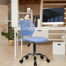 Forgószék, kék/króm, SELVA