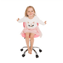 Forgószék, rózsaszín/króm, SELVA