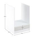 Beépítő alsószekrény D60ZK, fehér/sosna Andersen, SICILIA