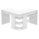 Sarok számítógépasztal, fehér, TAMARI