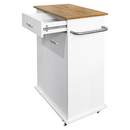 Billenős szekrény szemetes kosárral, fehér/tölgy, VASIN