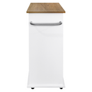 Billenős szekrény szemetes kosárral, fehér/tölgy, VASIN