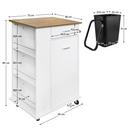 Billenős szekrény szemetes kosárral, fehér/tölgy, VASIN