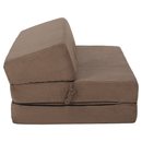 Összecsukható matrac/fotel, 2v1, világosbarna, VEDIS