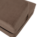 Összecsukható matrac/fotel, 2v1, világosbarna, VEDIS