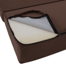 Összecsukható matrac/fotel, 2v1, barna, VEDIS