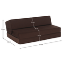 Összecsukható matrac/fotel, 2v1, barna, VEDIS