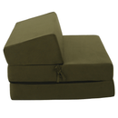 Összecsukható matrac/fotel, 2v1, olivazöld, VEDIS