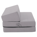 Összecsukható matrac/fotel, 2v1, világosszürke, VEDIS